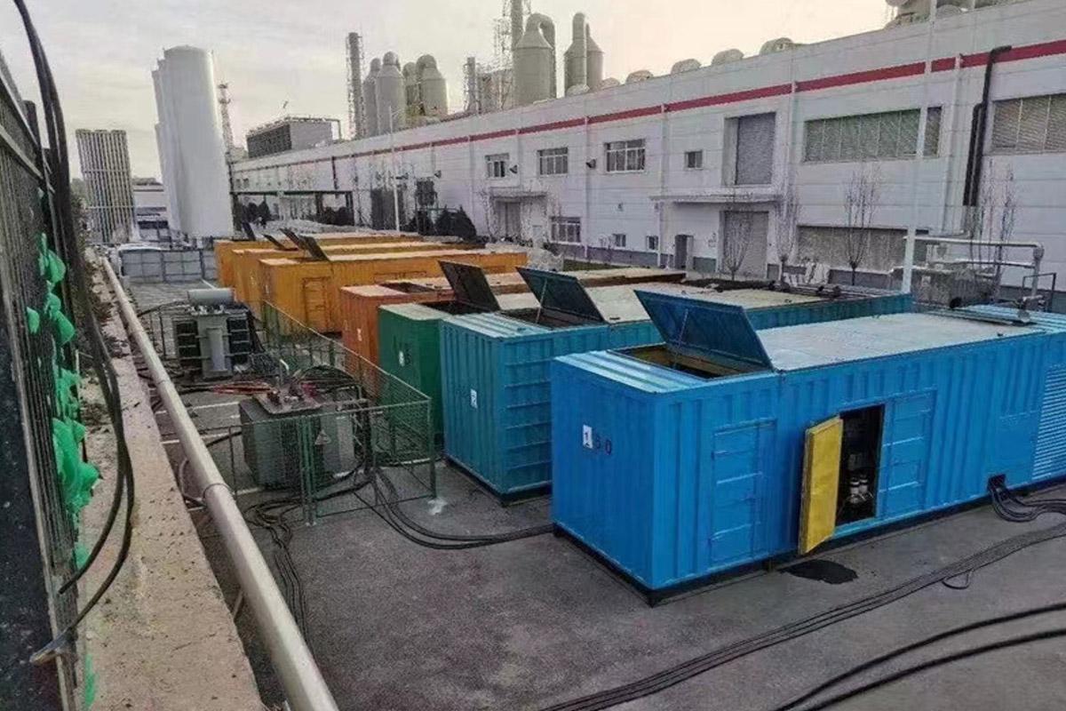 城步发电机租赁施工现场